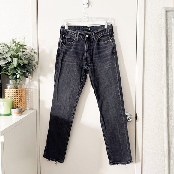 MEN'S ABERCROMBIE & FITCH Black Vintage Stretch Straight Jeans Size 29 x 30 - Picture 1 of 7
